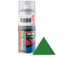 KUDO KU-06002R Краска для металлочерепицы и профнастила, Зеленый лист 520мл аэрозоль RAL6002 - Кузов Маркет Верхняя Пышма