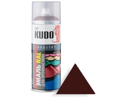 KUDO KU-08017R Краска для металлочерепицы и профнастила, Шоколадно-коричневый 520мл аэрозоль RAL8017 - Кузов Маркет Верхняя Пышма